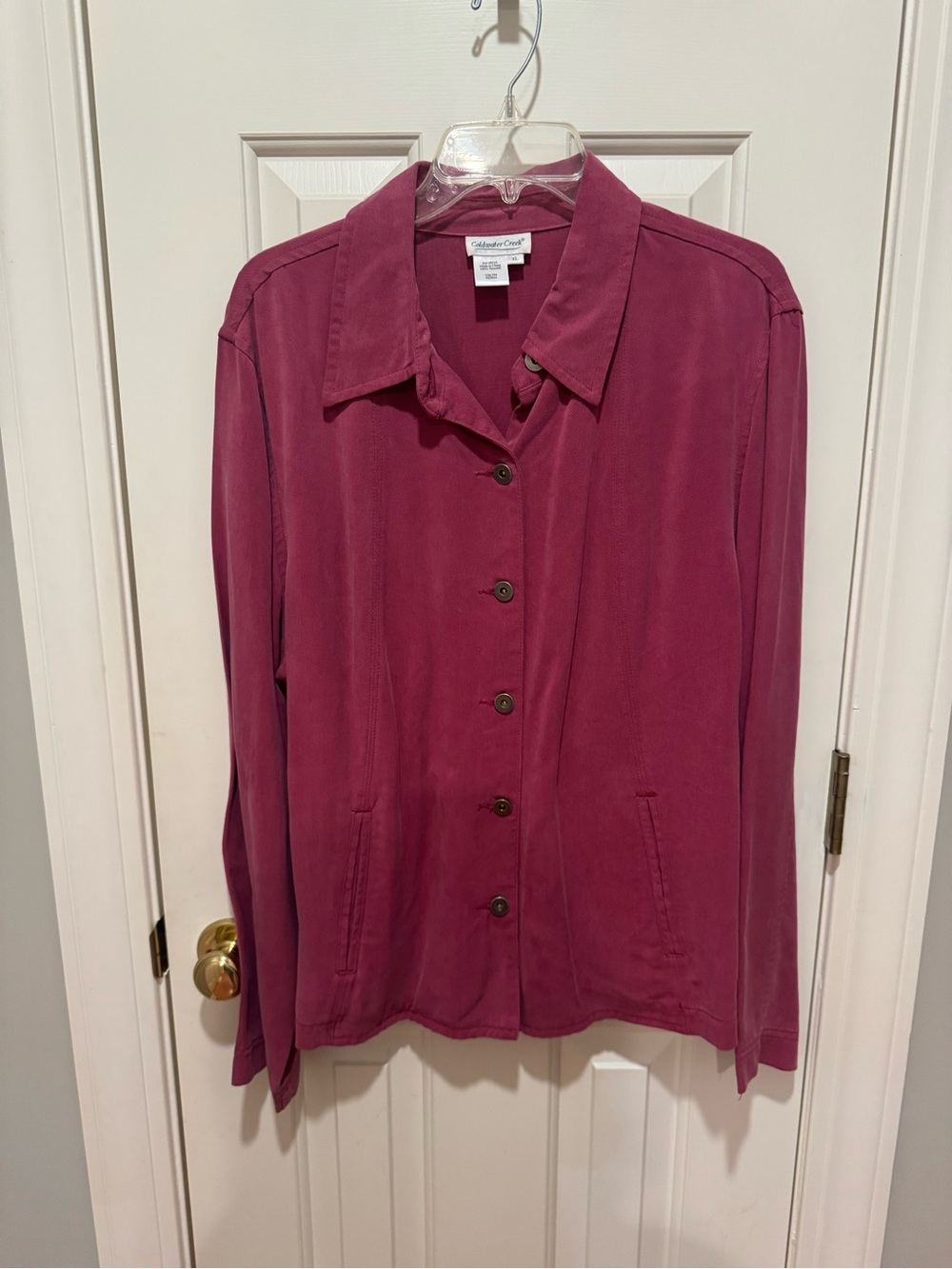 Coldwater Creek Plum Button-Front Jacket